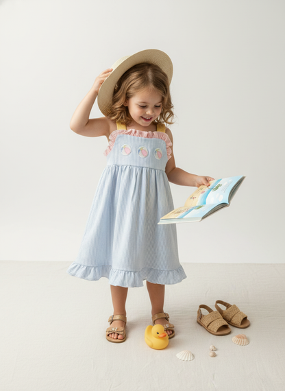 Beach ball color block sundress