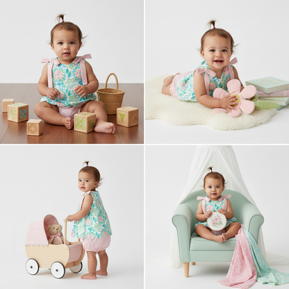 Tropical Garden Baby Outfit Set (preorder) ETA June