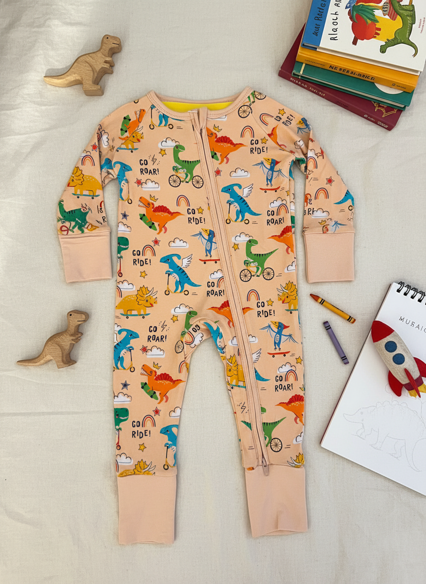 Dinosaur Bamboo Zippie