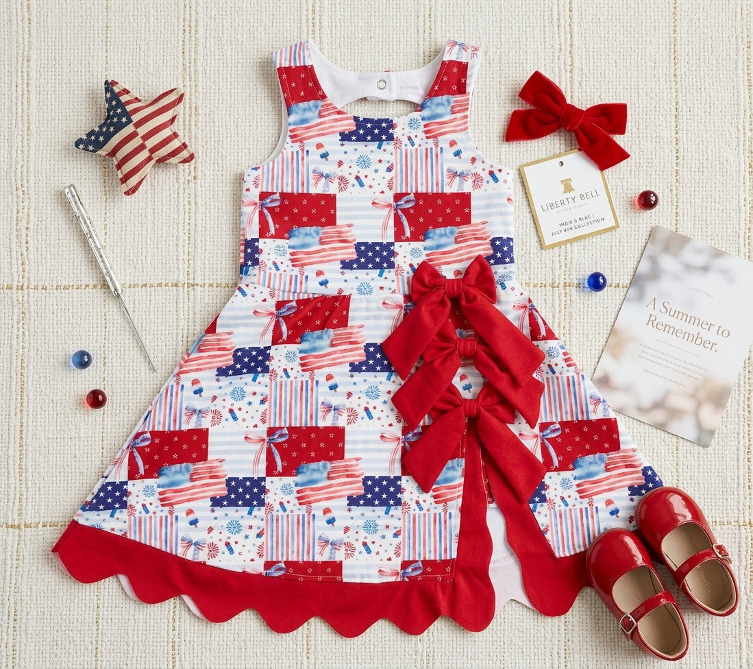 Stars and Stripes Patchwork Yoga Dress