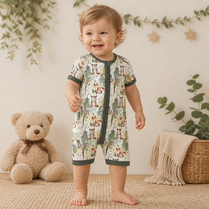 Bear and Fox bamboo shortie romper