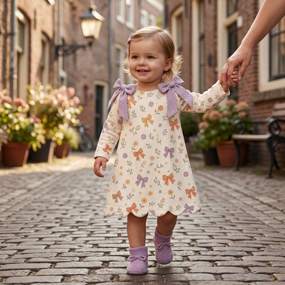 Fall floral  a line dress