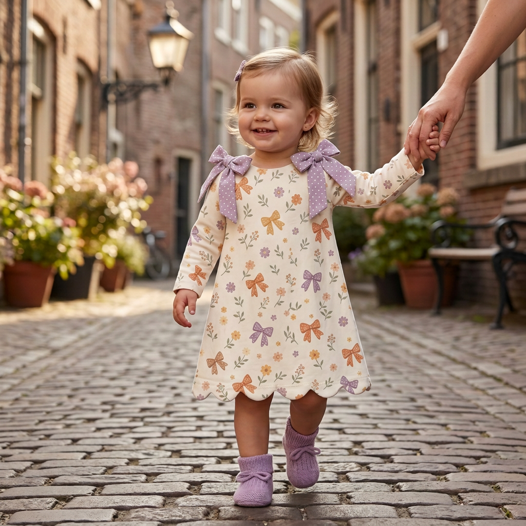 Fall floral  a line dress