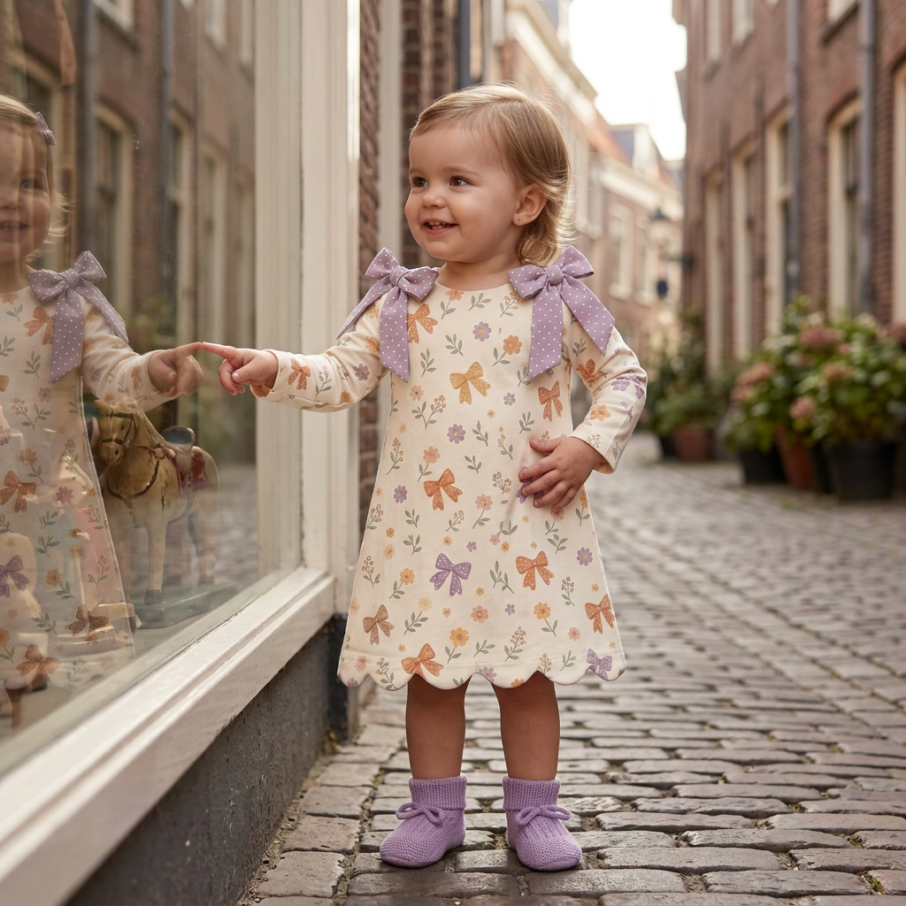 Fall floral  a line dress