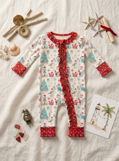 Holiday Bamboo Beach Christmas Zippie