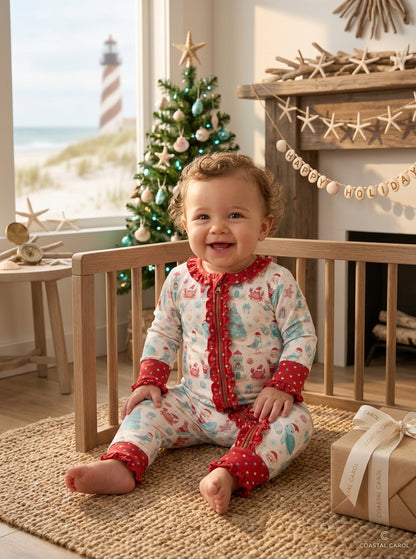 Holiday Bamboo Beach Christmas Zippie