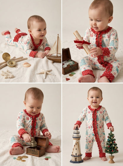 Holiday Bamboo Beach Christmas Zippie