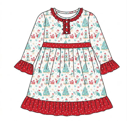 Bamboo festive Beach Christmas dress