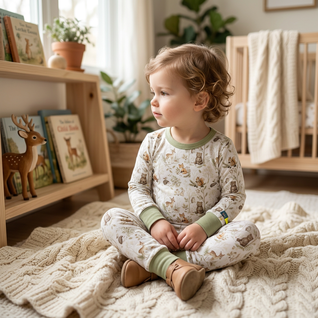 Woodland Friends Bamboo Pajama Set