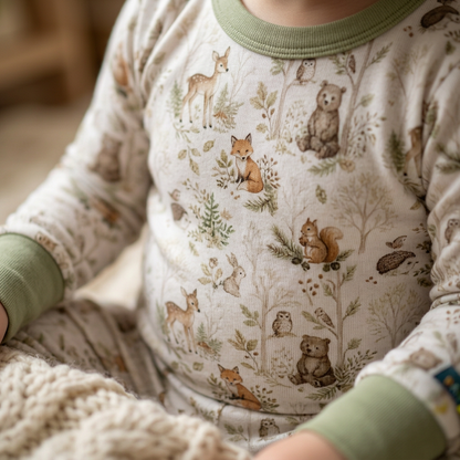 Woodland Friends Bamboo Pajama Set