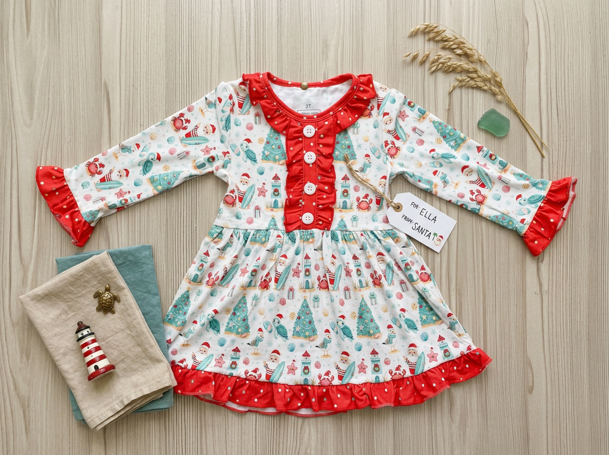 Bamboo festive Beach Christmas dress
