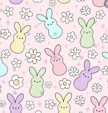 Bamboo rabbit pastel twirl dress with snaps