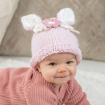 Flower Bunny Beanie Blush Mono Beanie Baby & Kids