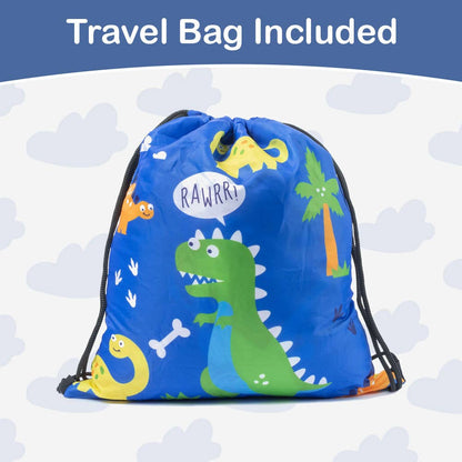 Glow in The Dark Dinosaur Blanket - Premium Soft Blue Fleece