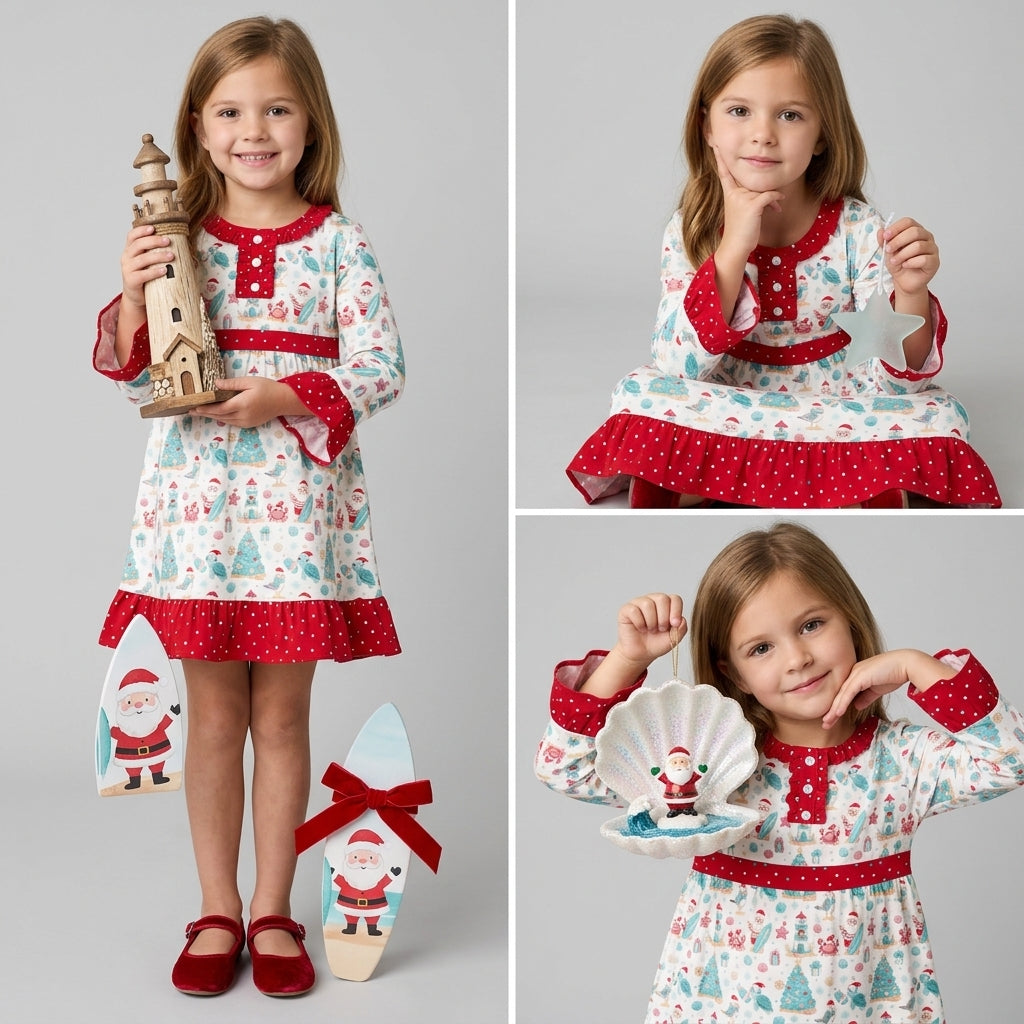 Bamboo festive Beach Christmas dress