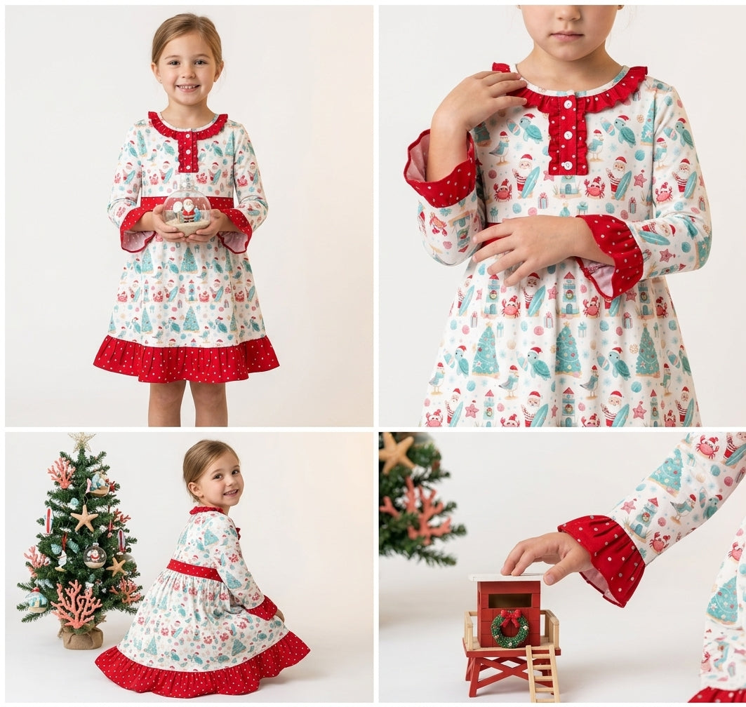 Bamboo festive Beach Christmas dress