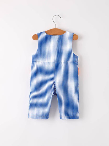 Fall Thanksgiving & Halloween Truck Smock Embroidery Baby Boy Romper