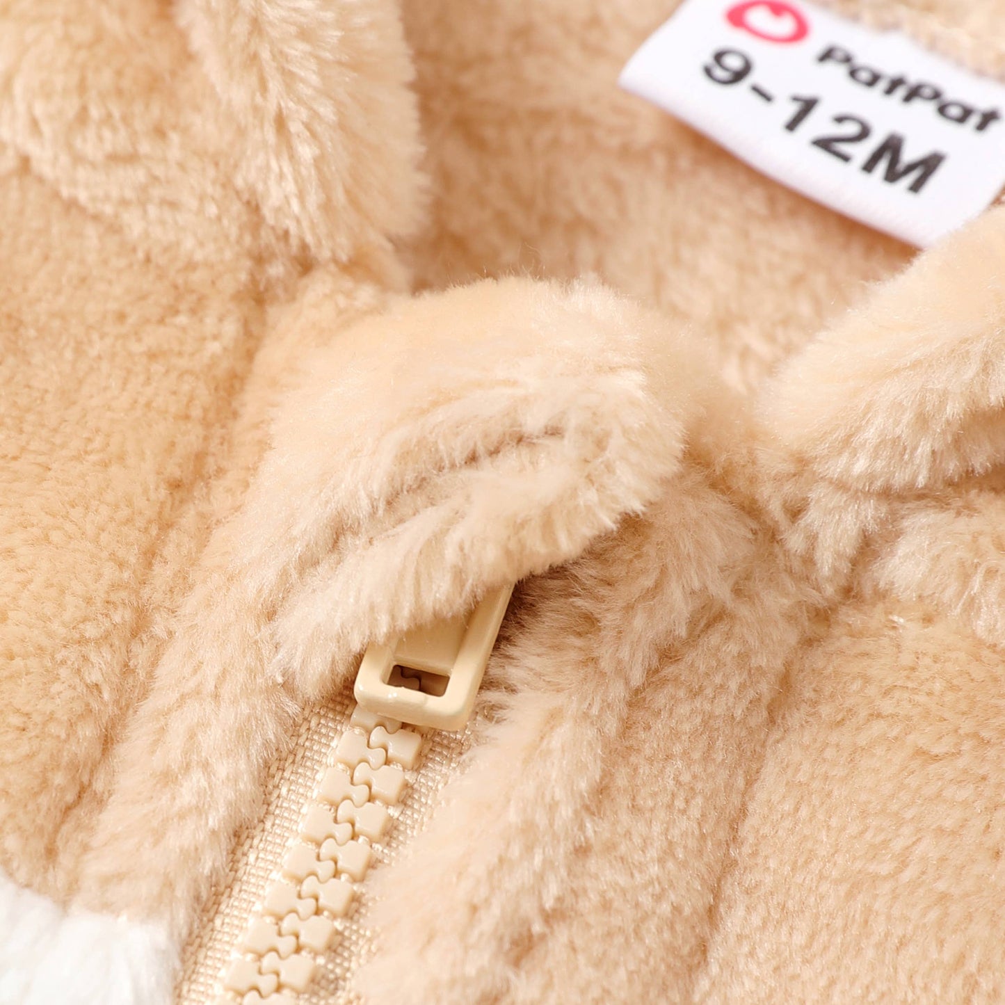 Baby Boy/Girl Fleece 3D Bear Zip-up Hooded Jumpsuit