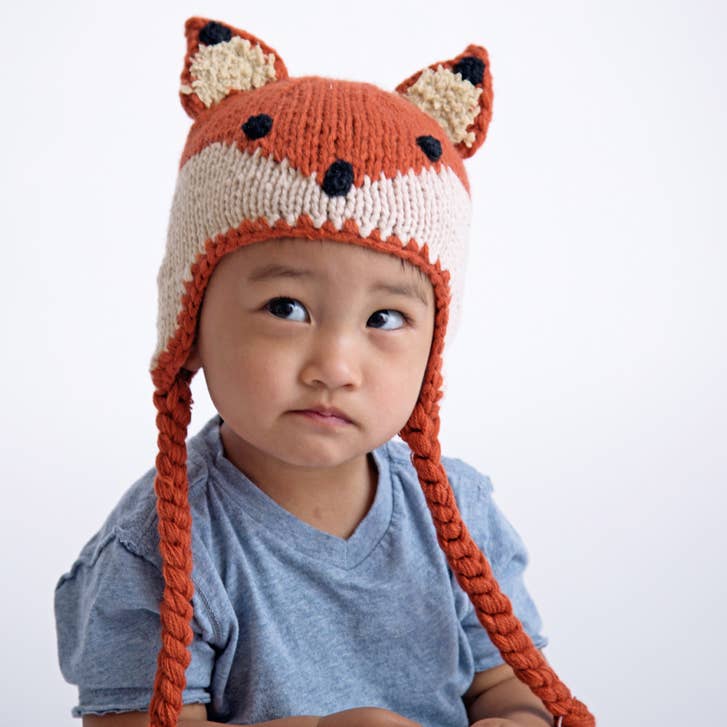 Fox Earflap Beanie Hat Baby & Kids