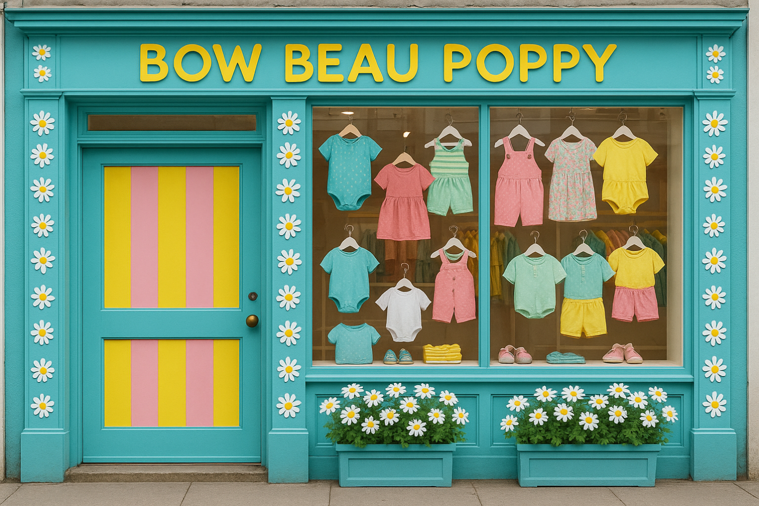 make the bow beau poppy letters yellow