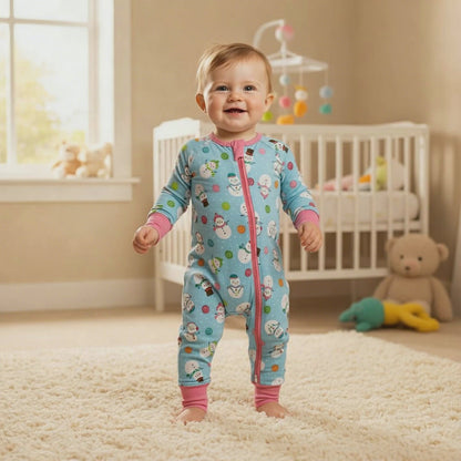 Snowman bamboo zippie