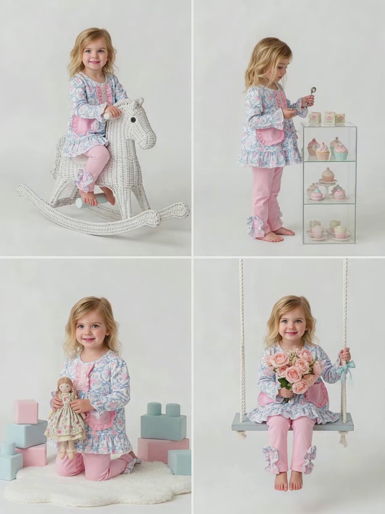 Ruffles and bows pant set – Bow Beau Poppy