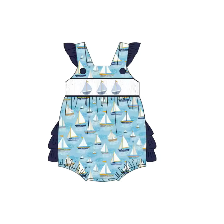 Sailboat Ruffle romper ETA 4/1/26